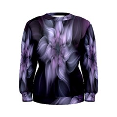 Fractal Flower Lavender Art Women s Sweatshirt by Celenk