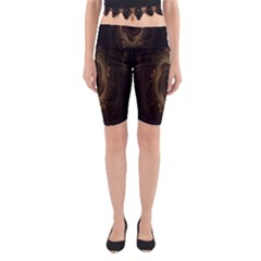 Beads Fractal Abstract Pattern Yoga Cropped Leggings by Celenk