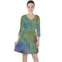 Frosted Glass Background Psychedelic Ruffle Dress
