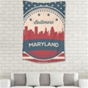 Retro Baltimore Maryland Skyline Small Tapestry View2