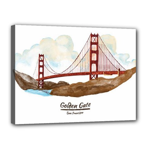 San Francisco Golden Gate Bridge Canvas 16  X 12  by Bigfootshirtshop
