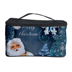 Funny Santa Claus With Snowman Cosmetic Storage Case by FantasyWorld7