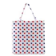 Patriotic Red White Blue Stars Usa Grocery Tote Bag by Celenk