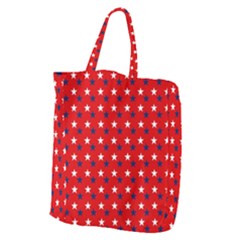 Patriotic Red White Blue Usa Giant Grocery Zipper Tote by Celenk