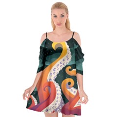 Tentacle Dress Illustrator File 4 Cutout Spaghetti Strap Chiffon Dress by creepycouture