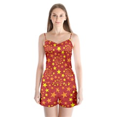 Star Stars Pattern Design Satin Pajamas Set by Celenk
