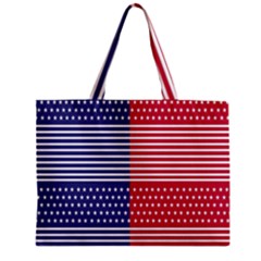 American Flag Patriot Red White Zipper Mini Tote Bag by Celenk