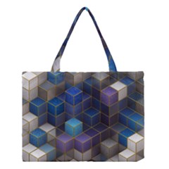 Cube Cubic Design 3d Shape Square Medium Tote Bag by Celenk