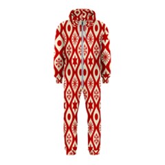 Ornate Christmas Decor Pattern Hooded Jumpsuit (kids) by patternstudio