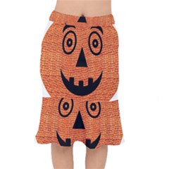Fabric Halloween Pumpkin Funny Mermaid Skirt by Celenk