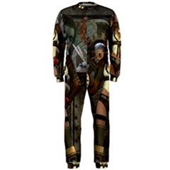 Steampunk, Steampunk Women With Clocks And Gears Onepiece Jumpsuit (men)  by FantasyWorld7