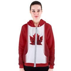 Canada Flag  Women s Zipper Hoodie by CanadaSouvenirs