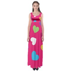 Valentine s Day Pattern Empire Waist Maxi Dress by Bigfootshirtshop