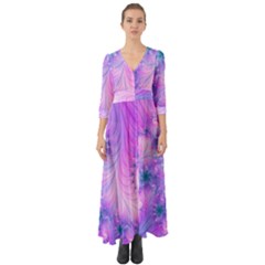 Delicate Button Up Boho Maxi Dress by Delasel