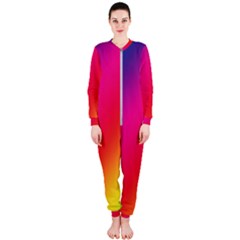 Spectrum Background Rainbow Color Onepiece Jumpsuit (ladies)  by Celenk