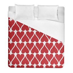 Hearts Pattern Seamless Red Love Duvet Cover (full/ Double Size) by Celenk