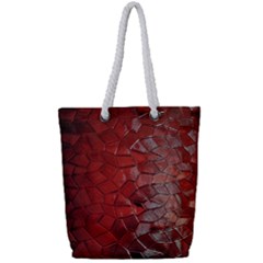 Pattern Backgrounds Abstract Red Full Print Rope Handle Tote (small)