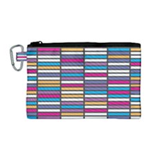 Color Grid 01 Canvas Cosmetic Bag (medium) by jumpercat