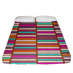 Color Grid 02 Fitted Sheet (king Size)