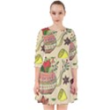 Colored Afternoon Tea Pattern Smock Dress View1