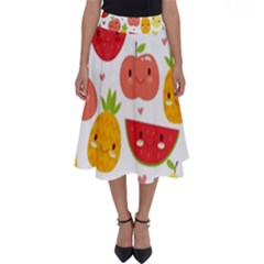 Happy Fruits Pattern Perfect Length Midi Skirt by Bigfootshirtshop