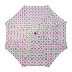 Pixel Hearts Golf Umbrellas