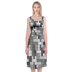 Tetris Camouflage Urban Midi Sleeveless Dress by jumpercat