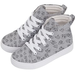 A Lot Of Skulls Grey Kid s Hi-top Skate Sneakers by jumpercat