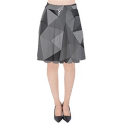 Geometric Doodle Velvet High Waist Skirt by jumpercat