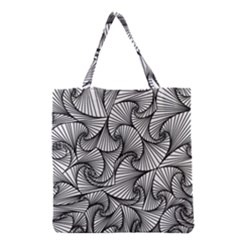Fractal Sketch Light Grocery Tote Bag by jumpercat