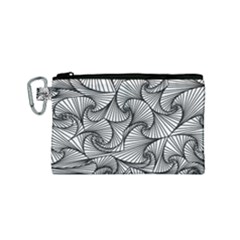 Fractal Sketch Light Canvas Cosmetic Bag (small) by jumpercat