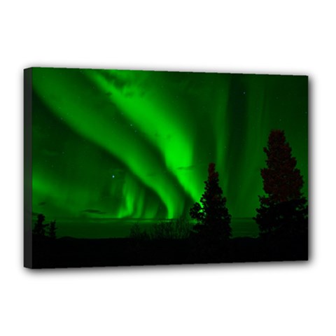 Aurora Borealis Northern Lights Canvas 18  X 12  by BangZart