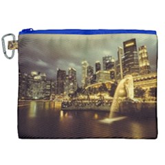 Singapore City Urban Skyline Canvas Cosmetic Bag (xxl) by BangZart