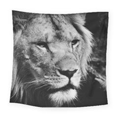 Africa Lion Male Closeup Macro Square Tapestry (large) by BangZart