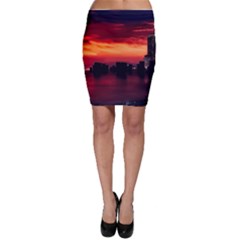 New York City Urban Skyline Harbor Bodycon Skirt by BangZart