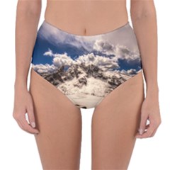 Italy Landscape Mountains Winter Reversible High-waist Bikini Bottoms by BangZart