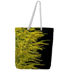 Golden Rod Gold Diamond Full Print Rope Handle Tote (large) by BangZart
