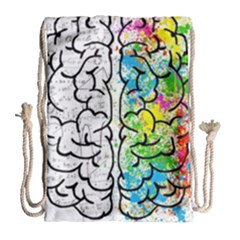 Brain Mind Psychology Idea Hearts Drawstring Bag (large) by BangZart