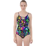 Network Nerves Nervous System Line Cut Out Top Tankini Set