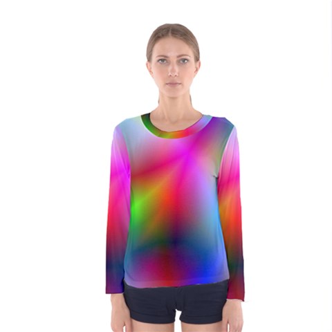 Course Gradient Background Color Women s Long Sleeve Tee by BangZart