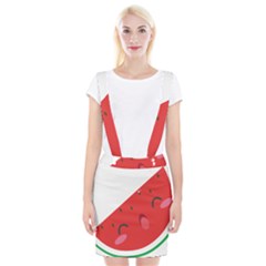Watermelon Red Network Fruit Juicy Braces Suspender Skirt by BangZart