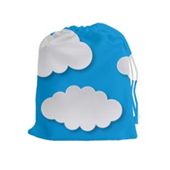 Clouds Sky Background Comic Drawstring Pouches (extra Large) by BangZart