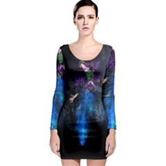 Magical Fantasy Wild Darkness Mist Long Sleeve Bodycon Dress by BangZart