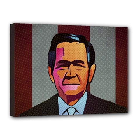 George W Bush Pop Art President Usa Canvas 16  X 12  by BangZart