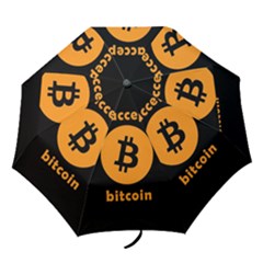 I Accept Bitcoin Folding Umbrellas by Valentinaart
