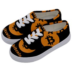 I Accept Bitcoin Kids  Classic Low Top Sneakers by Valentinaart