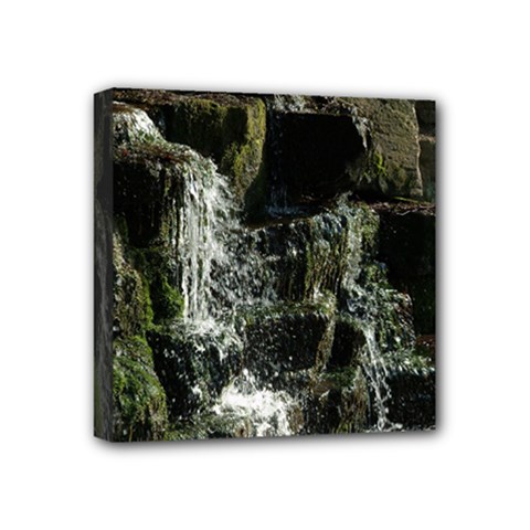 Water Waterfall Nature Splash Flow Mini Canvas 4  X 4  by BangZart