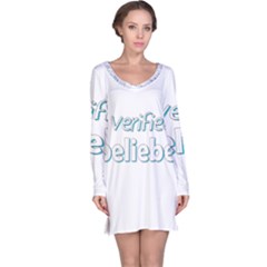 Verified Belieber Long Sleeve Nightdress by Valentinaart
