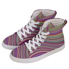 Wave Abstract Happy Background Men s Hi-top Skate Sneakers by BangZart