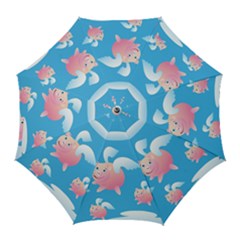 Flying Piggys Pattern Golf Umbrellas by Bigfootshirtshop